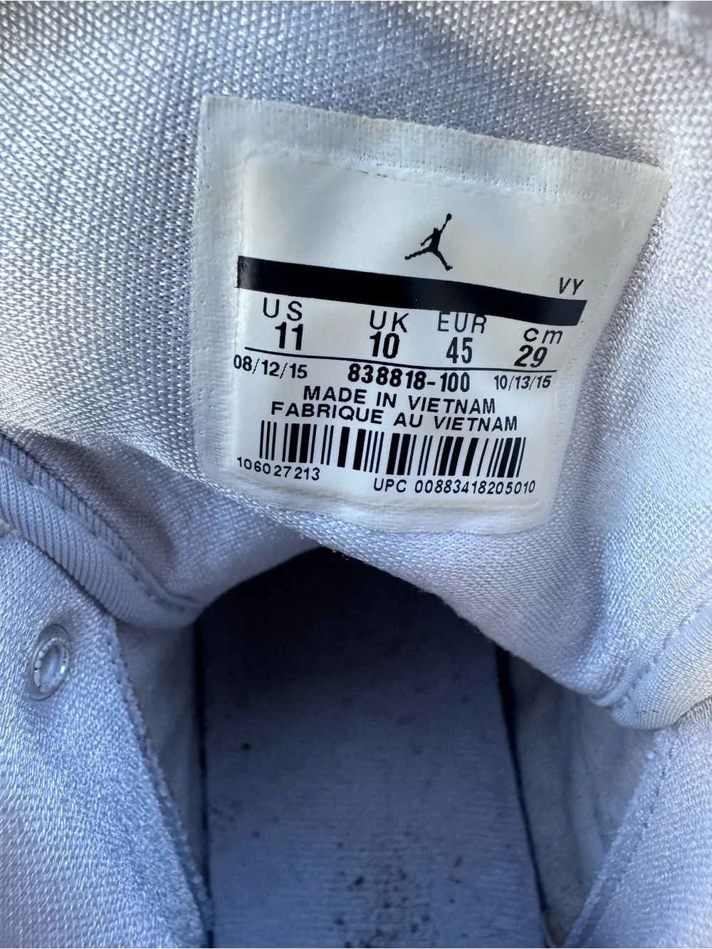 Size 11- Jordan 1 Flight 4 Premium White -Black 23 , 838818-100 1